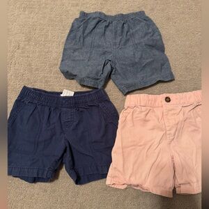 24 month Carters shorts bundle - Pink, Navy & Chambray